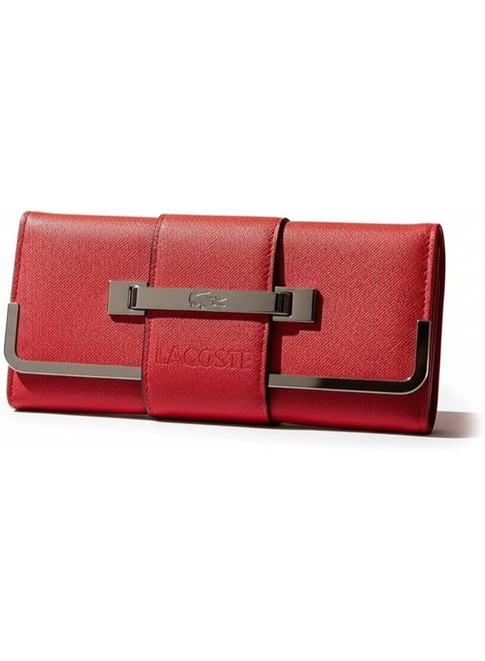 LACOSTE A luxurious leather wallet for women, multi-compartment with a large capacity and water resistance. - Image 1